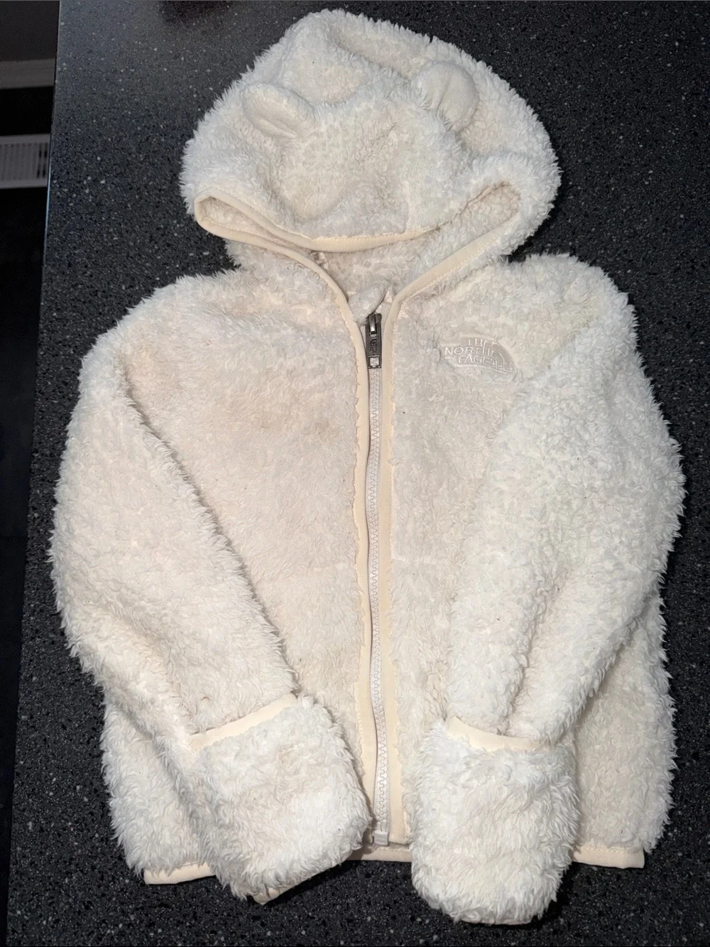 Baby Girl The North Face Kids Cream Sherpa Puffer Hoodie